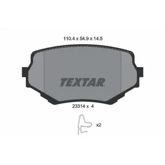 Jeu de 4 plaquettes de frein avant TEXTAR 2331401
