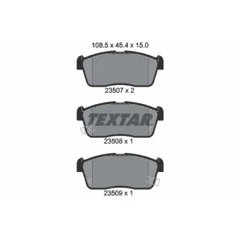 Jeu de 4 plaquettes de frein avant TEXTAR 2350701
