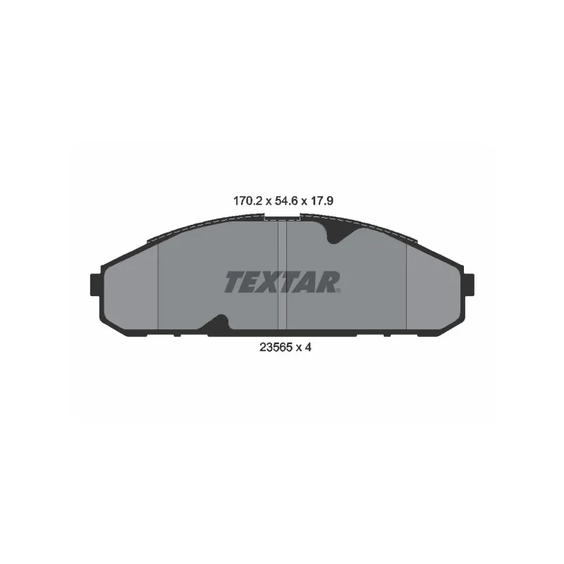 Jeu de 4 plaquettes de frein avant TEXTAR 2356501
