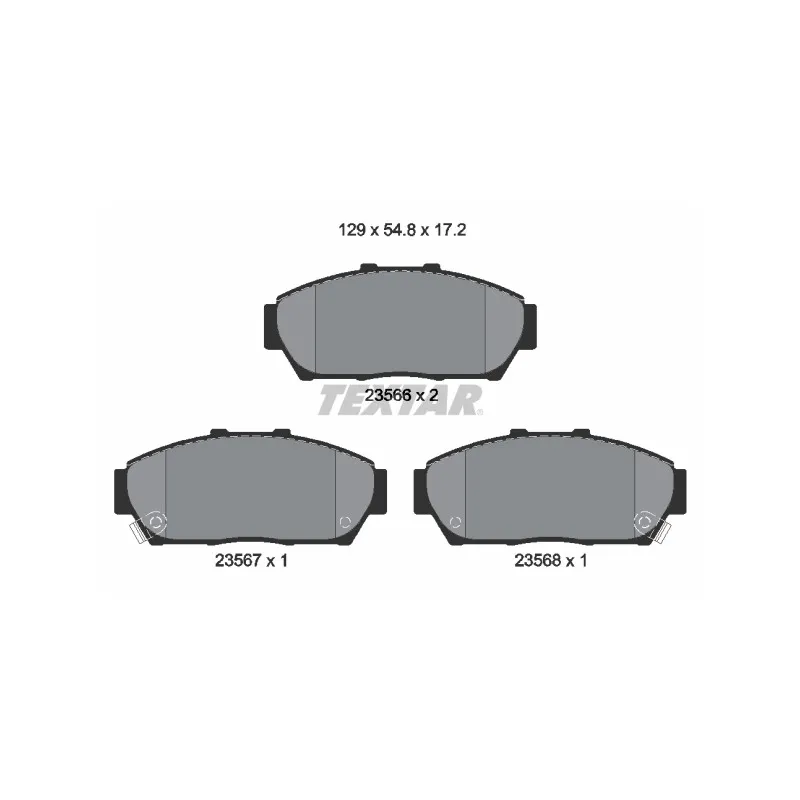 Jeu de 4 plaquettes de frein avant TEXTAR 2356601