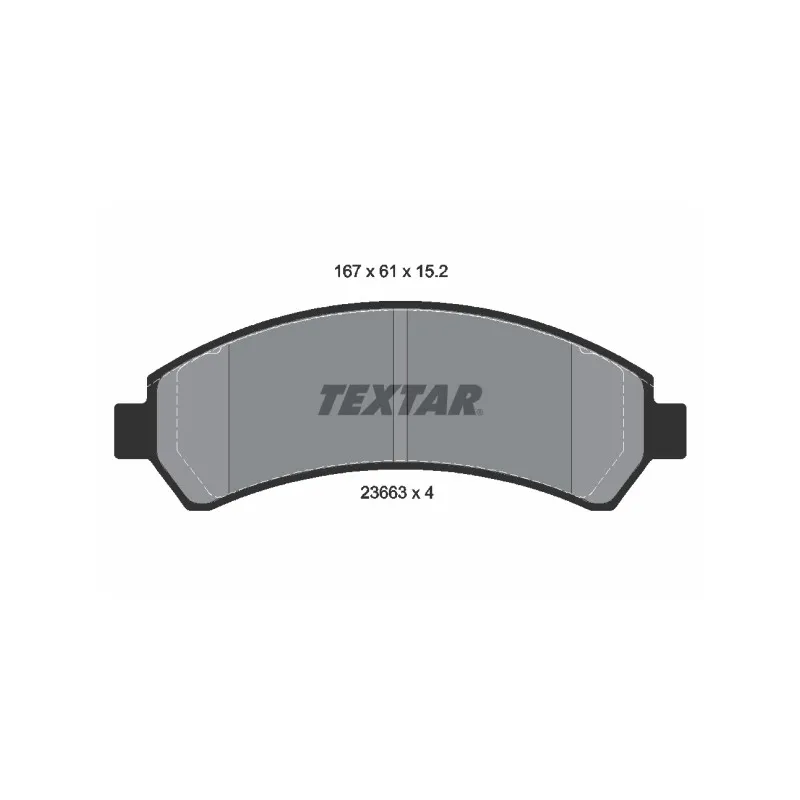 Jeu de 4 plaquettes de frein avant TEXTAR 2366301