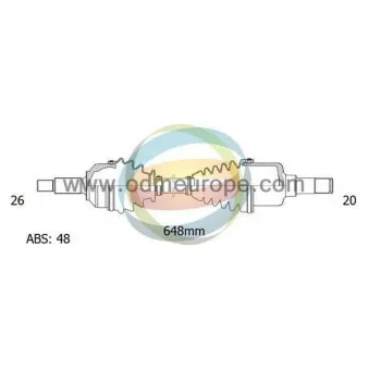 Arbre de transmission ODM-MULTIPARTS 18-091531