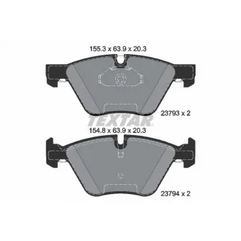 Jeu de 4 plaquettes de frein avant TEXTAR 2379301