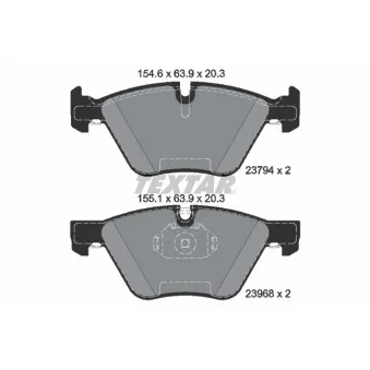 Jeu de 4 plaquettes de frein avant TEXTAR 2379401