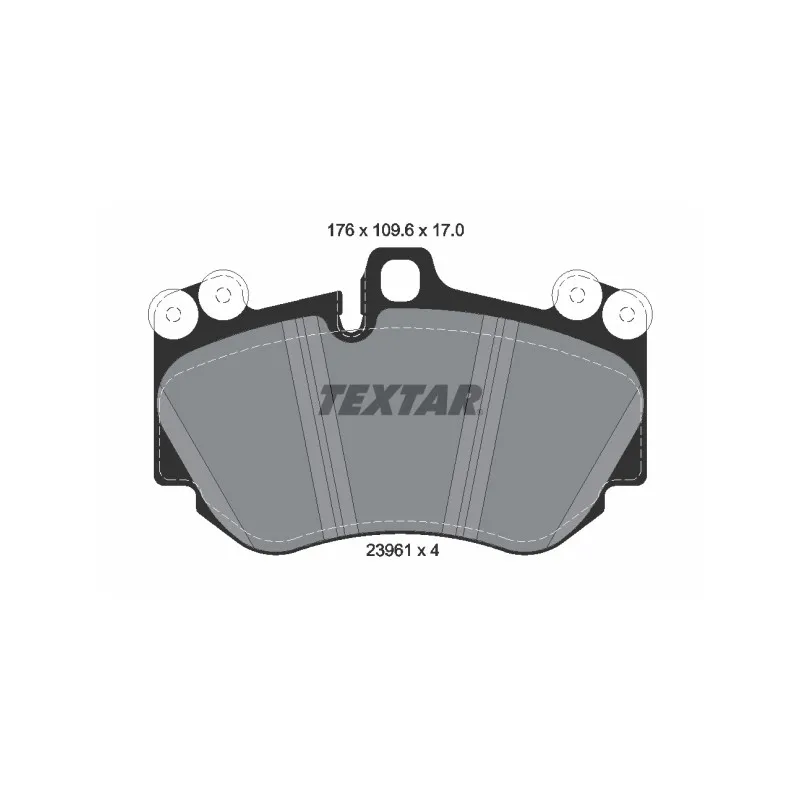 Jeu de 4 plaquettes de frein avant TEXTAR 2396101