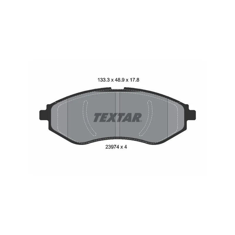 Jeu de 4 plaquettes de frein avant TEXTAR 2397401