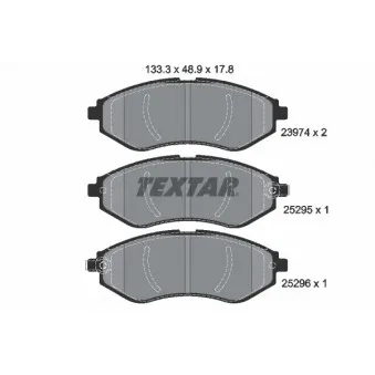 Jeu de 4 plaquettes de frein avant TEXTAR 2397406