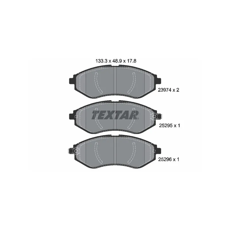 Jeu de 4 plaquettes de frein avant TEXTAR 2397406