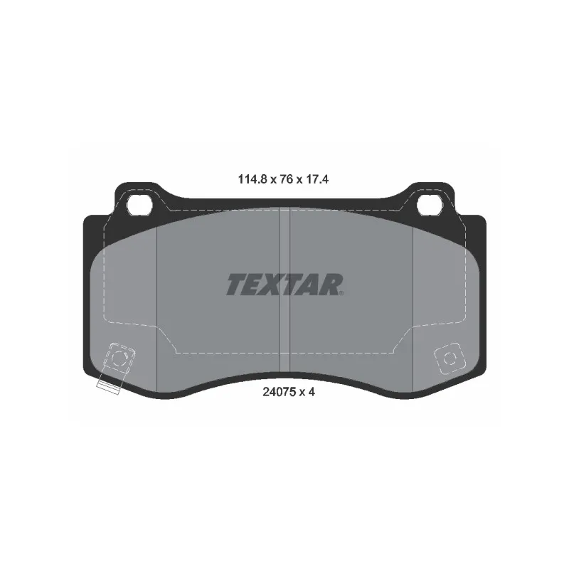 Jeu de 4 plaquettes de frein avant TEXTAR 2407501