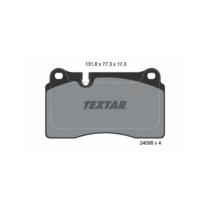 Jeu de 4 plaquettes de frein avant TEXTAR 2409801