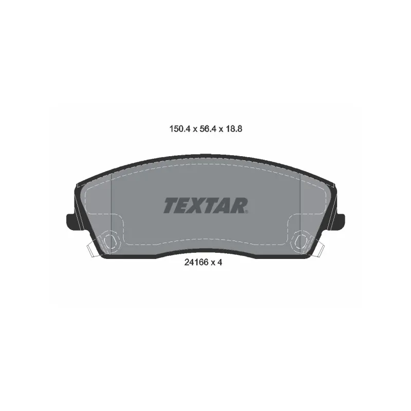 Jeu de 4 plaquettes de frein avant TEXTAR 2416601