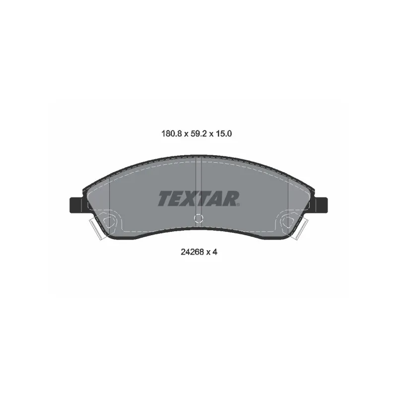 Jeu de 4 plaquettes de frein avant TEXTAR 2426801