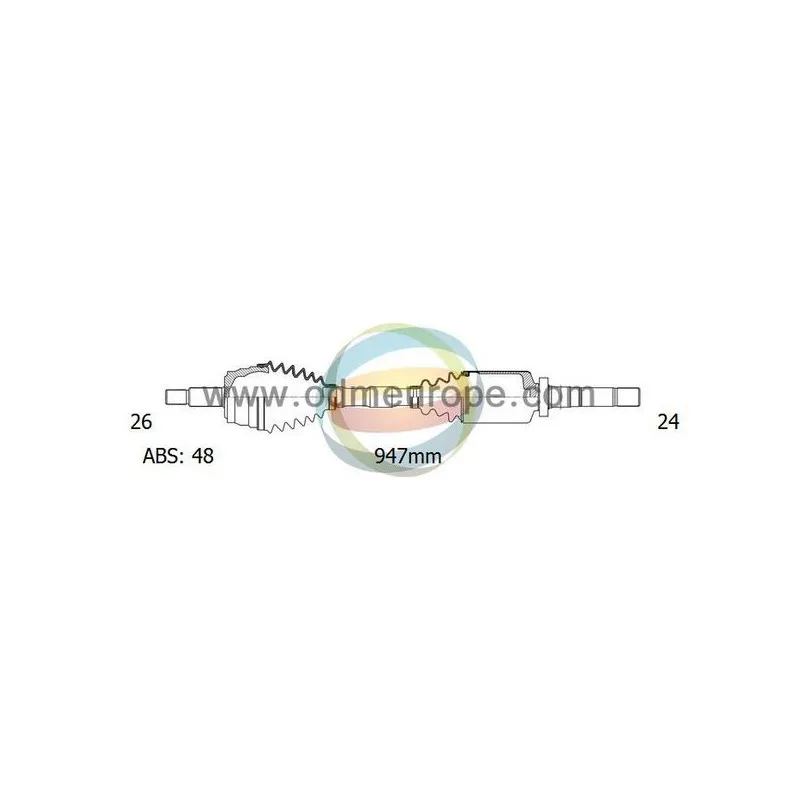 Arbre de transmission ODM-MULTIPARTS 18-092301