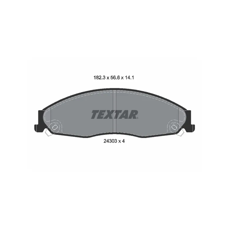 Jeu de 4 plaquettes de frein avant TEXTAR 2430301