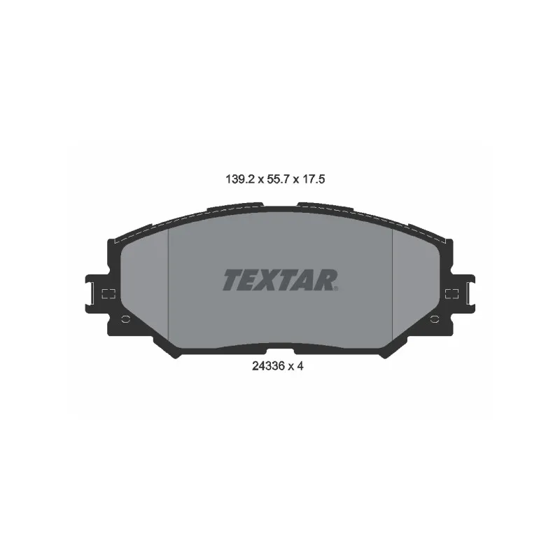 Jeu de 4 plaquettes de frein avant TEXTAR 2433601