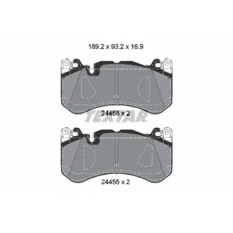 Jeu de 4 plaquettes de frein avant TEXTAR 2445505