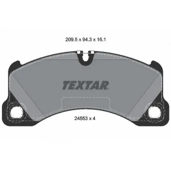 Jeu de 4 plaquettes de frein avant TEXTAR 2455301