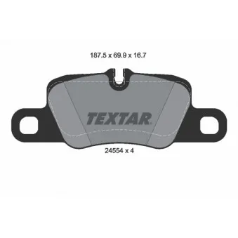 Jeu de 4 plaquettes de frein arrière TEXTAR 2455404