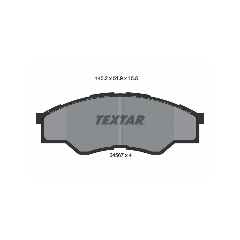 Jeu de 4 plaquettes de frein avant TEXTAR 2456701
