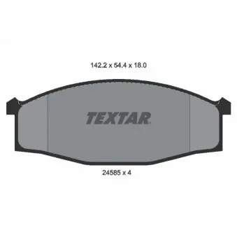 Jeu de 4 plaquettes de frein avant TEXTAR 2458501