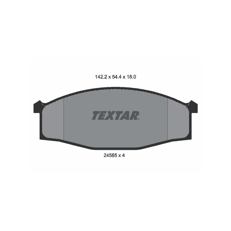 Jeu de 4 plaquettes de frein avant TEXTAR 2458501