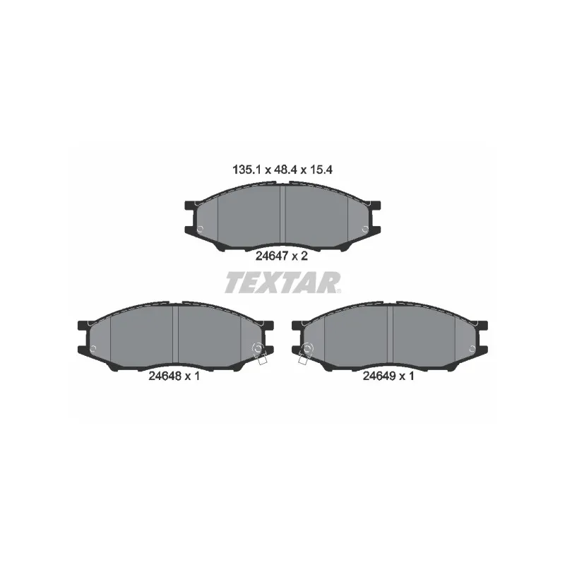 Jeu de 4 plaquettes de frein avant TEXTAR 2464701