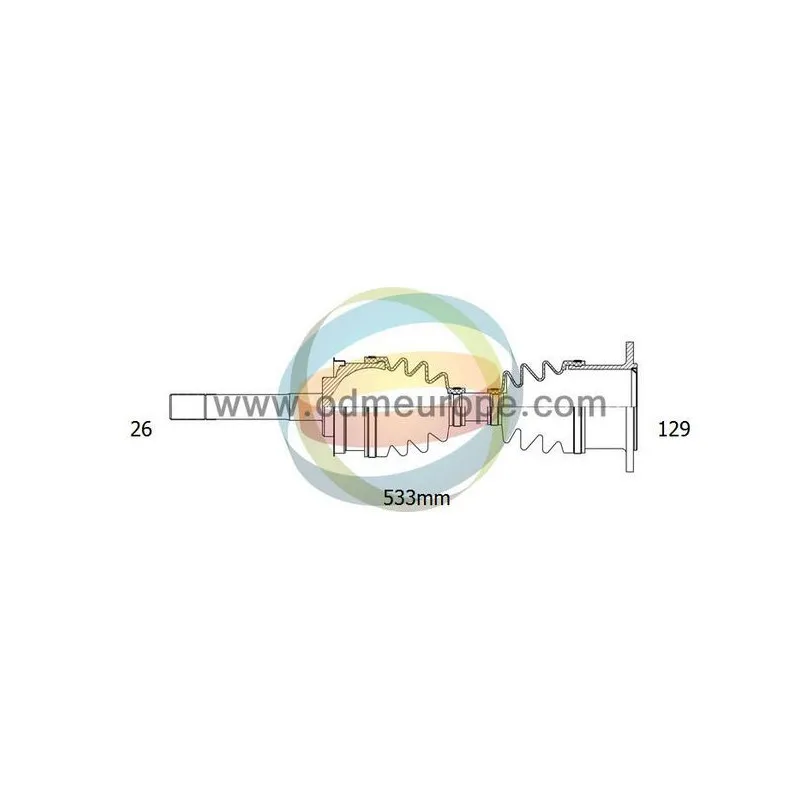 Arbre de transmission ODM-MULTIPARTS 18-093030