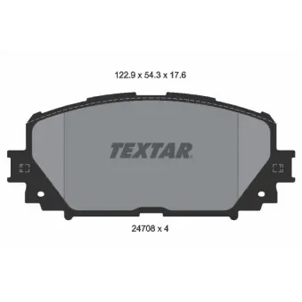 Jeu de 4 plaquettes de frein avant TEXTAR 2470801