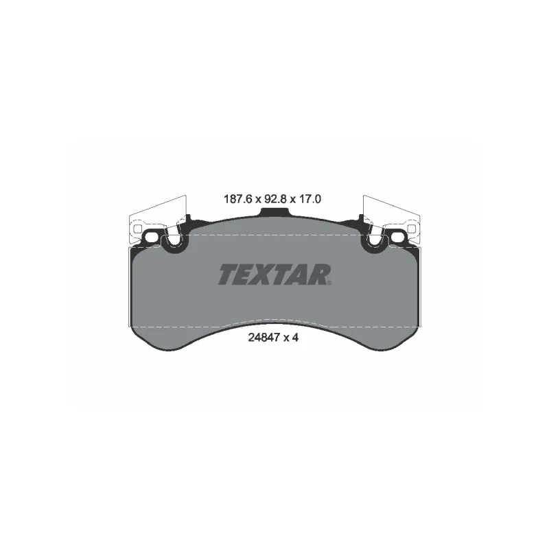 Jeu de 4 plaquettes de frein avant TEXTAR 2484701