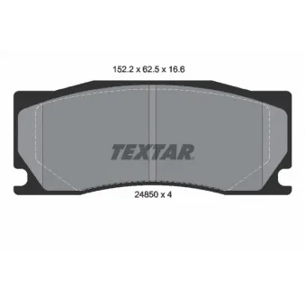 Jeu de 4 plaquettes de frein avant TEXTAR 2485001