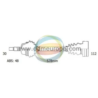 Arbre de transmission ODM-MULTIPARTS 18-093241