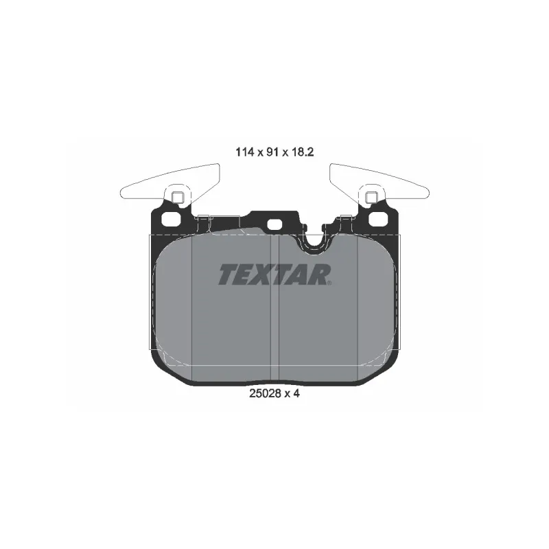 Jeu de 4 plaquettes de frein avant TEXTAR 2502801