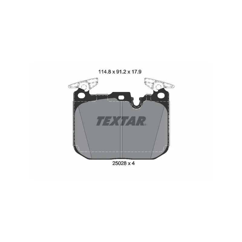Jeu de 4 plaquettes de frein avant TEXTAR 2502805