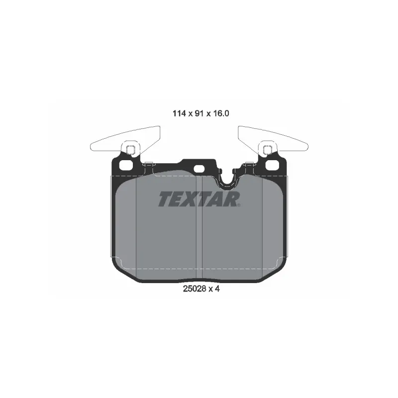 Jeu de 4 plaquettes de frein avant TEXTAR 2502807