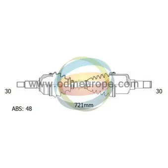 Arbre de transmission ODM-MULTIPARTS 18-111001