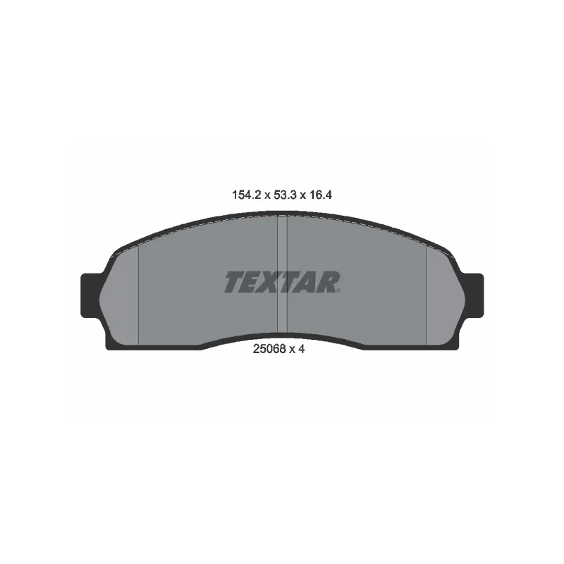 Jeu de 4 plaquettes de frein avant TEXTAR 2506801