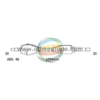 Arbre de transmission ODM-MULTIPARTS 18-112001