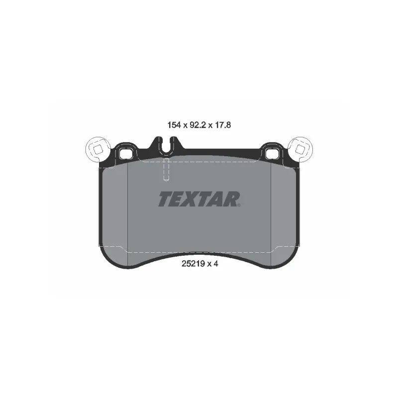 Jeu de 4 plaquettes de frein avant TEXTAR 2521901