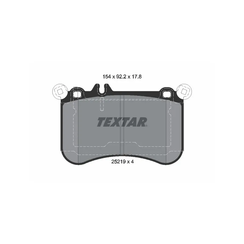 Jeu de 4 plaquettes de frein avant TEXTAR 2521902