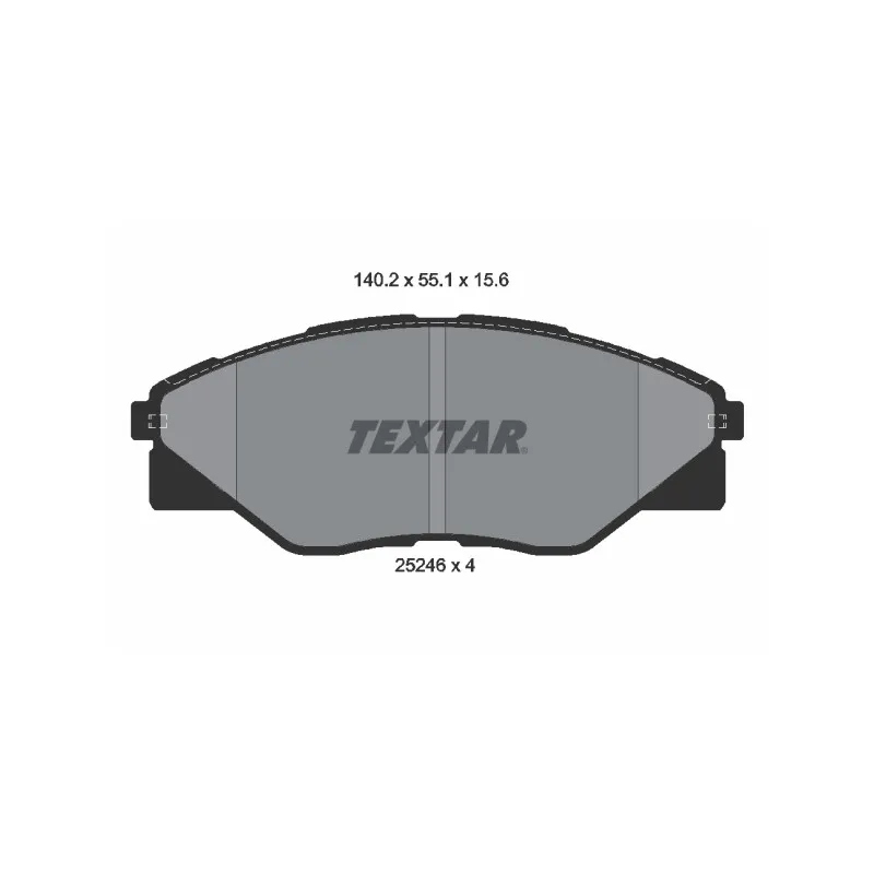 Jeu de 4 plaquettes de frein avant TEXTAR 2524601