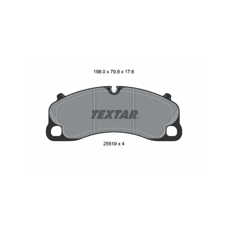 Jeu de 4 plaquettes de frein avant TEXTAR 2551901