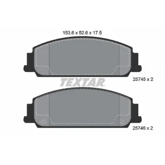 Jeu de 4 plaquettes de frein avant TEXTAR 2574501