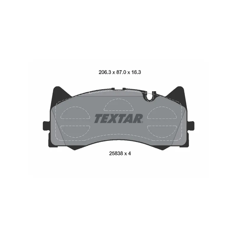 Jeu de 4 plaquettes de frein avant TEXTAR 2583801
