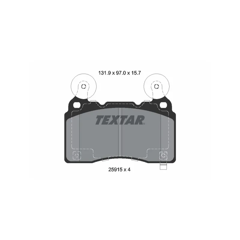 Jeu de 4 plaquettes de frein avant TEXTAR 2591501
