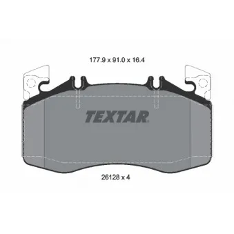 Jeu de 4 plaquettes de frein avant TEXTAR 2612801