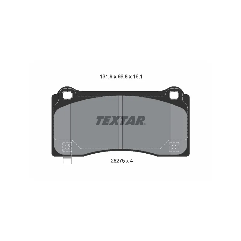 Jeu de 4 plaquettes de frein avant TEXTAR 2627501