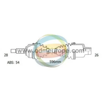 Arbre de transmission ODM-MULTIPARTS 18-122241