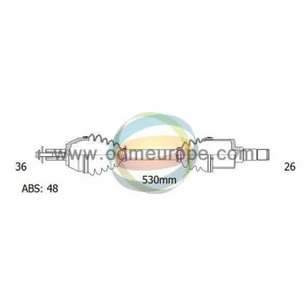 Arbre de transmission ODM-MULTIPARTS 18-151161