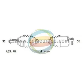 Arbre de transmission ODM-MULTIPARTS 18-151221
