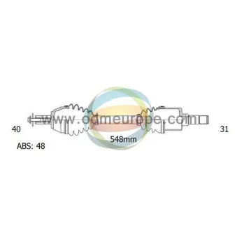Arbre de transmission ODM-MULTIPARTS 18-151271